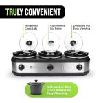 TRU Triple Buffet Server with 3 Crock Inserts