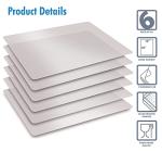 Thick Flexible Clear Plastic Cutting Mats, Set of 6