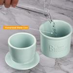 Porcelain Butter Crock with Spreader - LT Blue