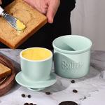 Porcelain Butter Crock with Spreader - LT Blue