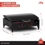 Megamaster Portable 2-Burner Gas Griddle