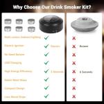 Electric Whiskey Smoker Kit with LED Lights