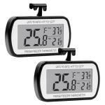 Digital Refrigerator Thermometer 2-Pack with LCD Display