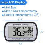Digital Refrigerator Thermometer 2-Pack with LCD Display