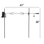 Onlyfire Cordless Rotisserie Grill System with Spit Rod