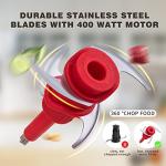 PULOYA 2-Cup Mini Electric Food Processor 400W