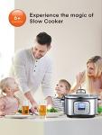 HOUSNAT 10-in-1 Slow Cooker, 6QT Stainless Steel