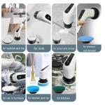 Cordless Electric Spin Scrubber with 8 Brush Heads
