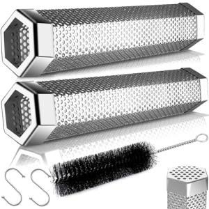 LANNEY 12'' Smoke Tube for Pellet Smokers 2 Pack