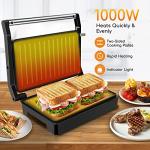 Aigostar 1000W Non-Stick Panini Press Grill