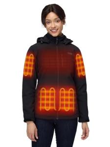 ORORO Women's Heated Jacket with 5 Heat Zones