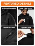ORORO Women's Heated Jacket with 5 Heat Zones