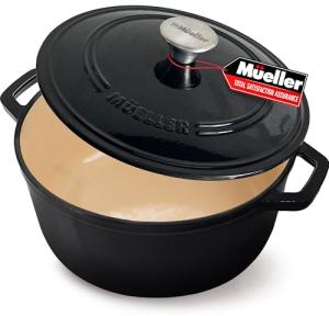 Mueller Home 6 Quart Cast Iron Dutch Oven