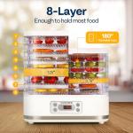 VIVOHOME 8-Tray Electric Food Dehydrator Machine