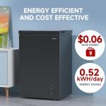 BANGSON 3.5 Cu.Ft Compact Chest Freezer, Black