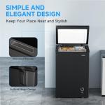 BANGSON 3.5 Cu.Ft Compact Chest Freezer, Black