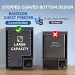 BANGSON 3.5 Cu.Ft Compact Chest Freezer, Black