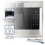 RecPro 1.0 Cu. Ft. RV Microwave - 900W