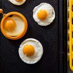 Silicone Egg Rings Set - 4 Colorful Molds