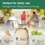 Moonygreen Compostable Resealable Freezer Bags, 50 Count