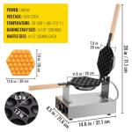 VEVOR Commercial Bubble Waffle Maker with Rotatable Pans