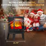 22-Inch Infrared Electric Fireplace Heater with Remote