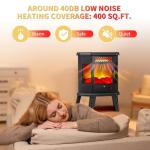 22-Inch Infrared Electric Fireplace Heater with Remote