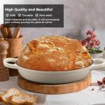 White Enameled Cast Iron Dutch Oven for Bread