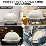 White Enameled Cast Iron Dutch Oven for Bread