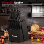 Astercook 15-Piece Stainless Steel Knife Set