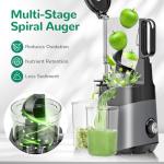 Cold Press Juicer with Wide Feed Chute, Dark Grey