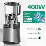 Cold Press Juicer with Wide Feed Chute, Dark Grey