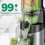 Cold Press Juicer with Wide Feed Chute, Dark Grey