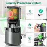 Cold Press Juicer with Wide Feed Chute, Dark Grey