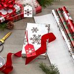 Christmas Wrapping Paper Rolls - Plaid & Snowmen