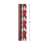 Christmas Wrapping Paper Rolls - Plaid & Snowmen