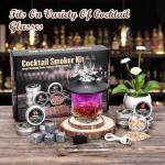 Electric Whiskey Smoker Kit, Old Fashioned Smoker Kit with 8 Wood Chip, Cocktail Smoker Kit with Whiskey Stone, Drink Smoker Gift Set for Birthday, Bourbon Whiskey for Men, Dad, Husband