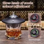 Electric Whiskey Smoker Kit, Old Fashioned Smoker Kit with 8 Wood Chip, Cocktail Smoker Kit with Whiskey Stone, Drink Smoker Gift Set for Birthday, Bourbon Whiskey for Men, Dad, Husband