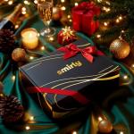 SMIRLY Wood Cutting Boards for Kitchen Wooden Chopping Board Set Reversible with Deep Juice Grooves Grip Handles, Large Charcuterie Tray, New Apartment Essentials, Carbonized Bamboo, 3Pcs with Holder