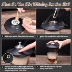 Electric Whiskey Smoker Kit, Old Fashioned Smoker Kit with 8 Wood Chip, Cocktail Smoker Kit with Whiskey Stone, Drink Smoker Gift Set for Birthday, Bourbon Whiskey for Men, Dad, Husband