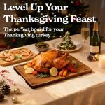 SMIRLY Wood Cutting Boards for Kitchen Wooden Chopping Board Set Reversible with Deep Juice Grooves Grip Handles, Large Charcuterie Tray, New Apartment Essentials, Carbonized Bamboo, 3Pcs with Holder