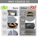 To encounter Silicone Microwave Mat - Round 12" x 12" - Set of 2 Heat Resistant Multifunctional Mat, Splatter Guard, Trivet, Hot Pad, Pot Holder