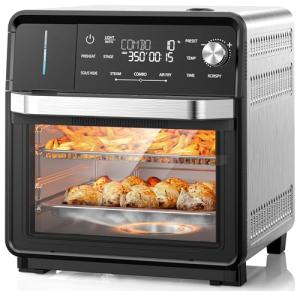 Nuwave Combi Steam Oven, Non-Toxic Stainless Steel Multi-Cooker with Air Fry, Steam, Sous Vide, Toast & More, 50-450°F Precision, 120 Presets, Moisture Control, Programmable, Easy to Clean