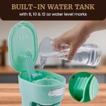 Elite Gourmet EHC242M Personal Single-Serve Compact Coffee Maker Brewer Includes 12oz. Dual Wall, Travel Mug with Stainless Steel Interior, Compatible with Coffee Grounds, Reusable Mesh Filter, Mint