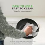 NutriChef 2 In 1 Electric Frying Pan & Steamer 8 Quarts | Portable Non-Stick Skillet for Cooking | Durable Heat Safe Handle | Touch Control Panel | 7 Cooking Functions & Electric Hot Pot | White