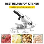 Manual Frozen Meat Slicer Machine for Home Use Meat Cutter Upgraded Stainless Steel Food Slicer Beef Mutton Roll for Hotpot Thickness Adjustable Cleavers Commercial Cooking Utensils wdl