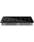 Empava Electric Stove Induction Cooktop Vertical with Dual Burners Vitro Smooth Surface 120V, 12 Inch, Black Ceramic Glass