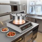 VEVOR Portable Commercial Cooktop, 3500W Induction Burner with 11 Temperature Settings, Stainless Steel Countertop Induction Hot Plate with 3H Timer, Child Lock, for Restaurant Cooking