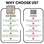 Stainless Steel Cutting Board for Kitchen, Double Sided Stainless Steel & Wheat Straw PP, Non Slip with Juice Groove, Anti-Scratch, Large Chopping Board for Kitchen (Vegetable-Themed Surface)