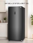 BLACK+DECKER 14 Cu. Ft. Convertible Freezer Refrigerator, Upright Freezer with Glass Shelves, ENERGY STAR rated, Frost Free, BUC1400XB, Black